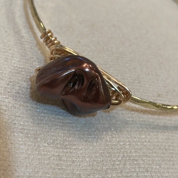 HANDMADE Gray Burgundy Stone‎ Bracelet W/BOX - Picture 6 of 8